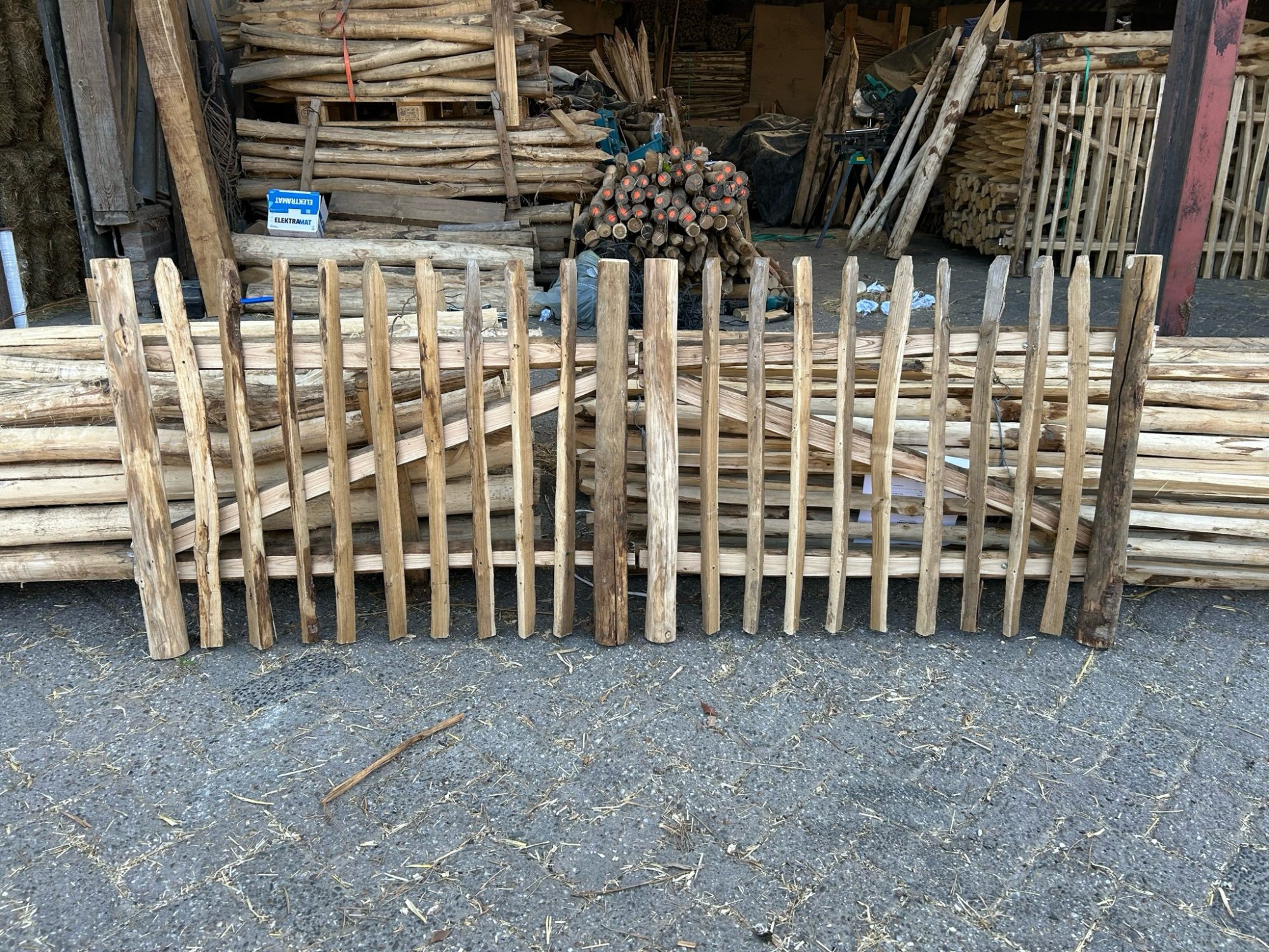 Kastanje tuinpoort dubbel