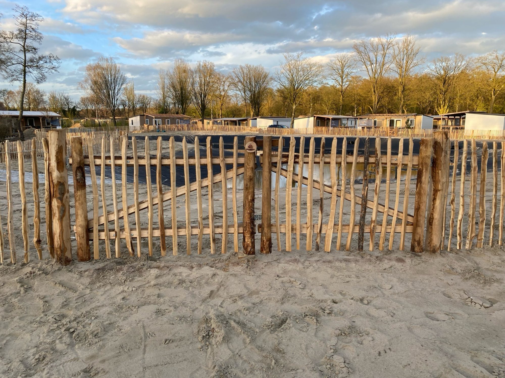 Kastanje tuinpoort dubbel