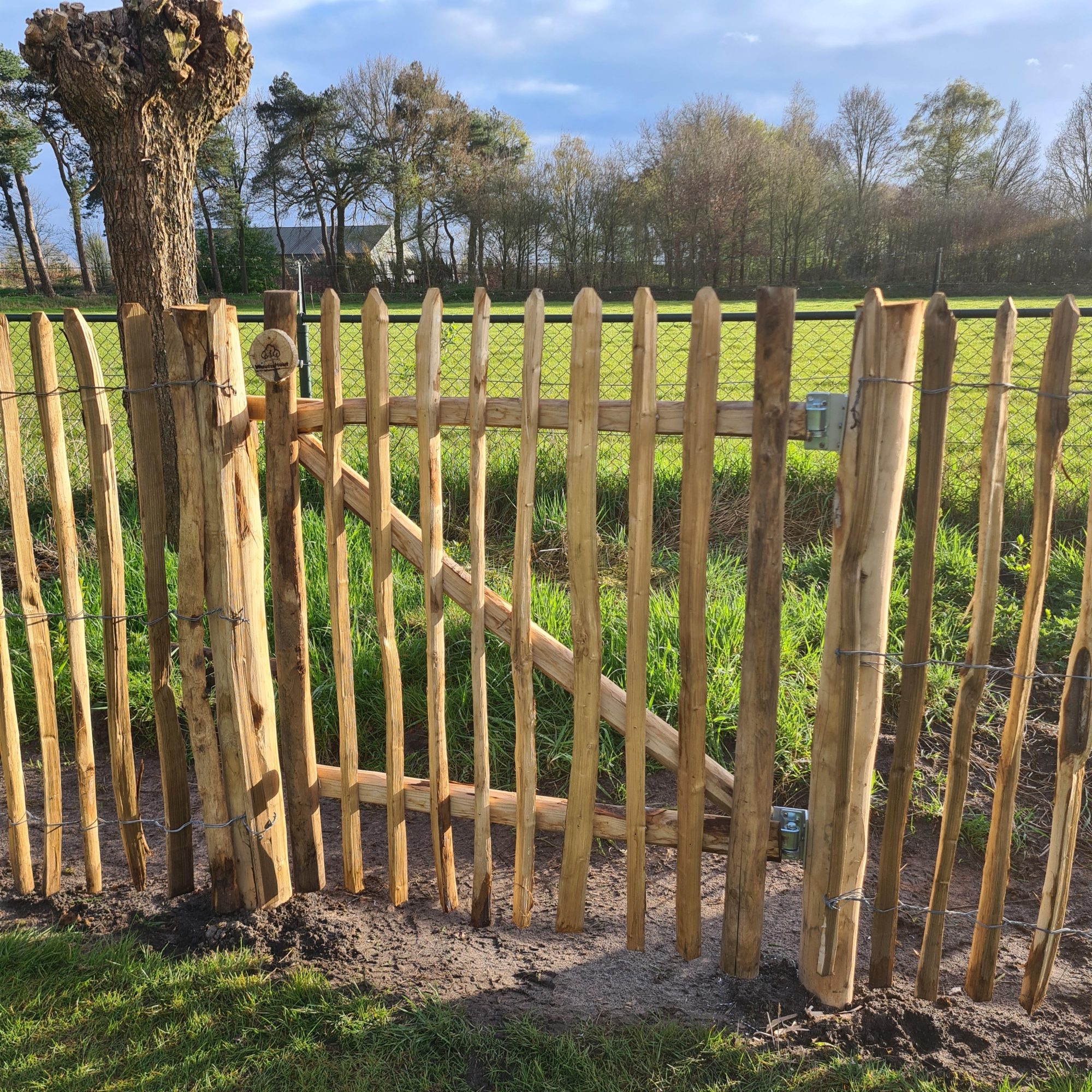 Kastanje tuinpoort enkel